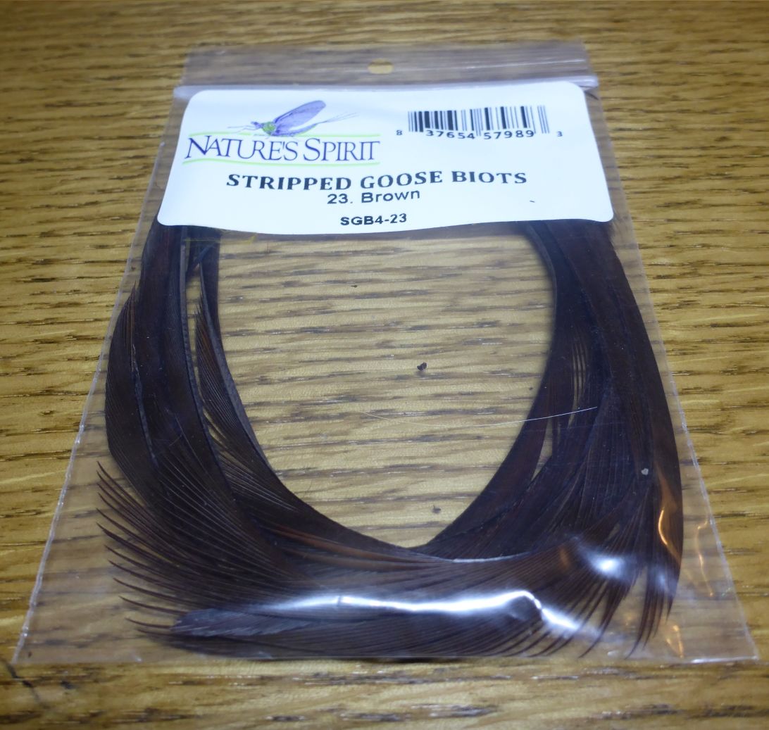 Stripped Goose Biots Brown - Troutlore Fly Tying Store