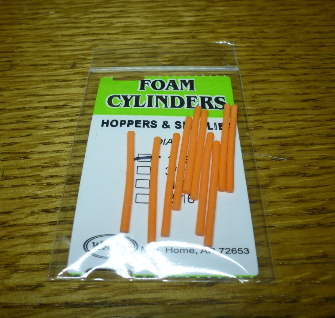 Foam Cylinders Orange - Troutlore Fly Tying Shop Australia