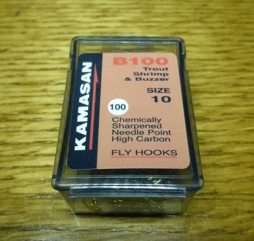 Buzzer Kamasan 2 x B100 Boxed Fly hooks sz12 Shrimp 
