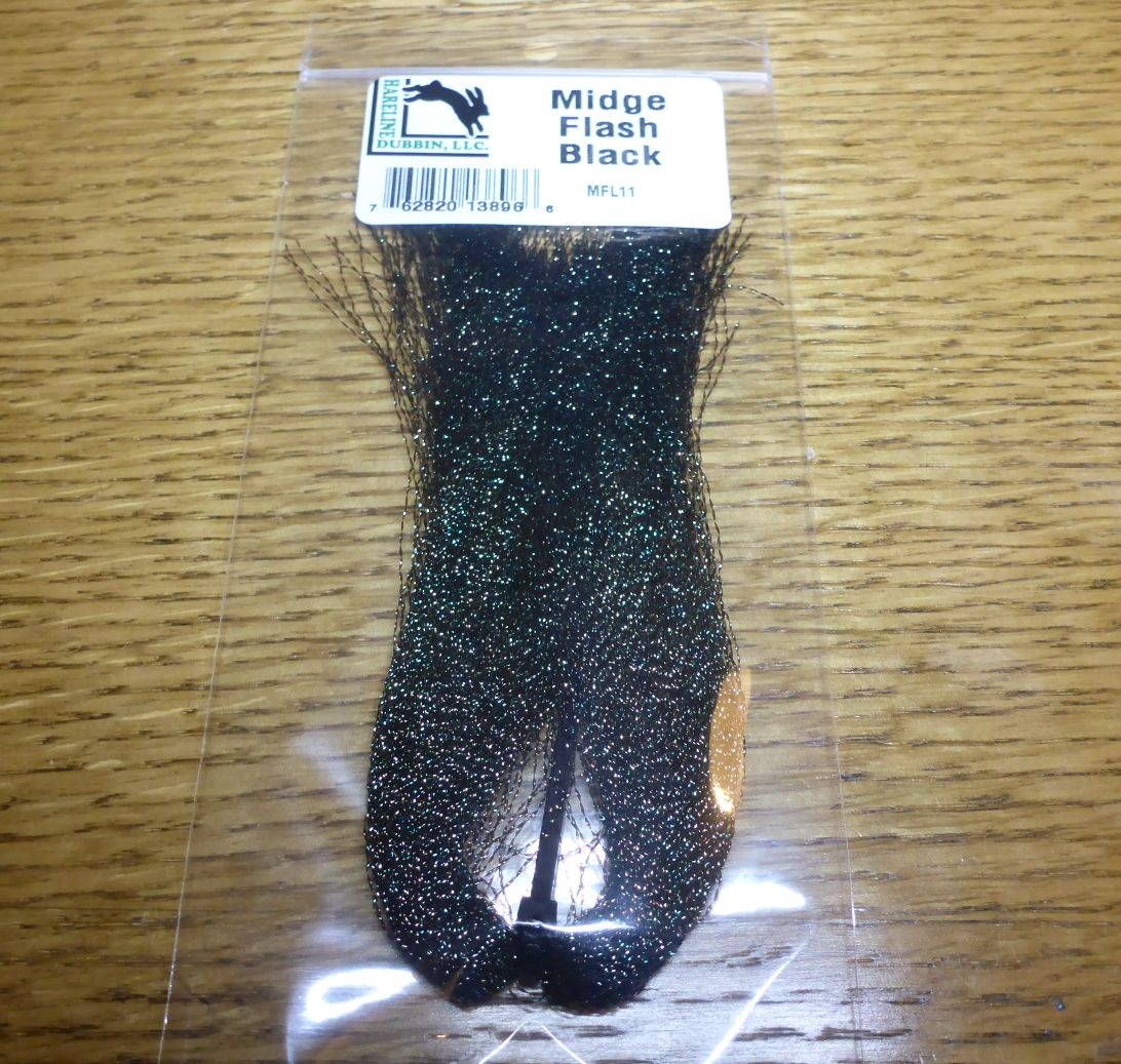 Hareline Midge Flash Black - Troutlore Fly Tying Shop