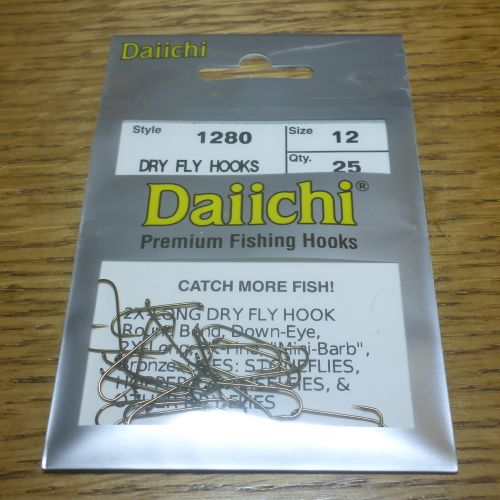 Daiichi 1280 2X Long Dry Fly Hook - Troutlore Flytying Store